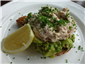crab and avocado on toast